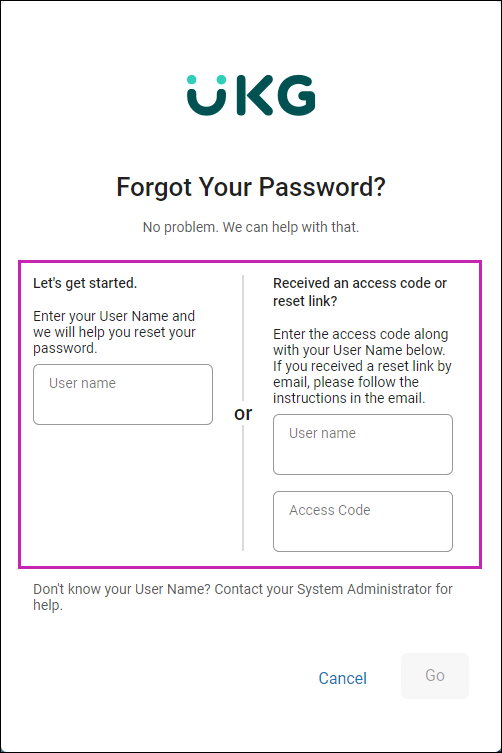 Reset My Password UKGPro Learning